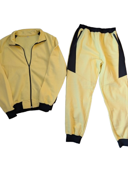 Jogging homme jaune et noir