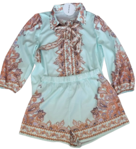 Ensemble femme 2 pièces avec motif fleuri