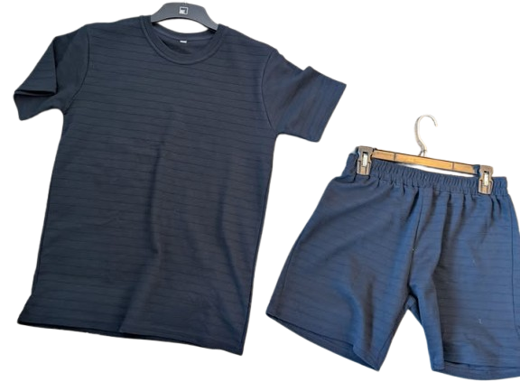 Ensemble homme 2 pièces – Tee-shirt + short rayé